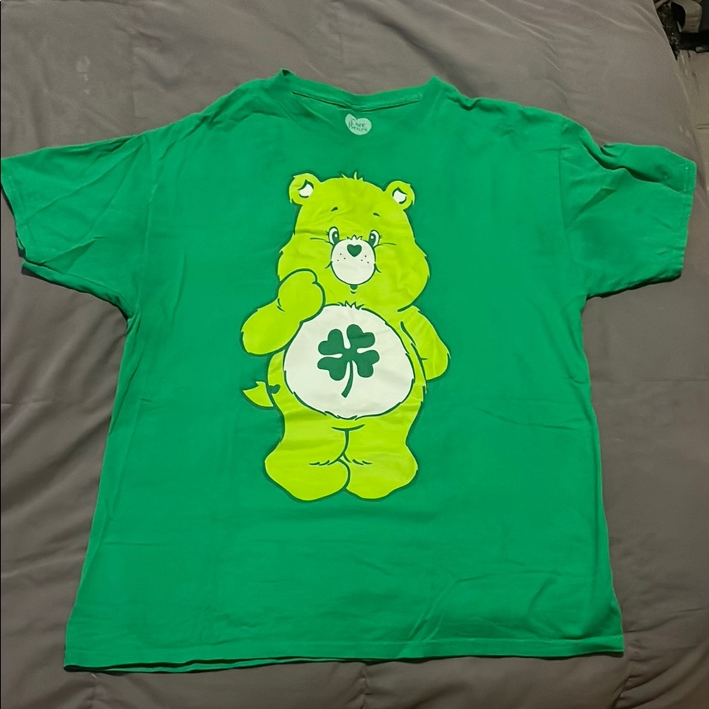 Green Care Bear Graphic T-Shirt